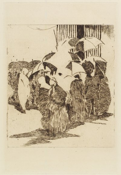 Line in Front of the Butcher Shop by Édouard Manet